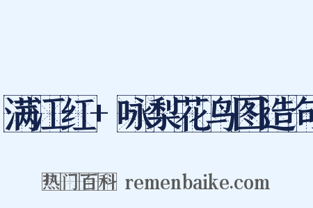 满江红+咏梨花鸟图造句是什么意思的图片